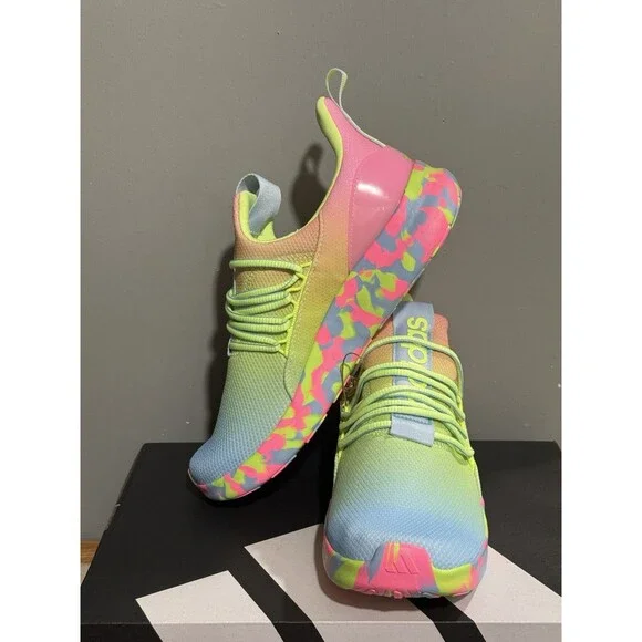 New Adidas Big Kids Girls SZ 7 Lite Racer Adapt 7.0 Running Gym Slip On Shoes - Picture 6 of 15